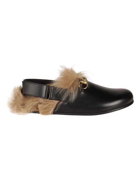 gucci shearling slippers|gucci slippers for men price.